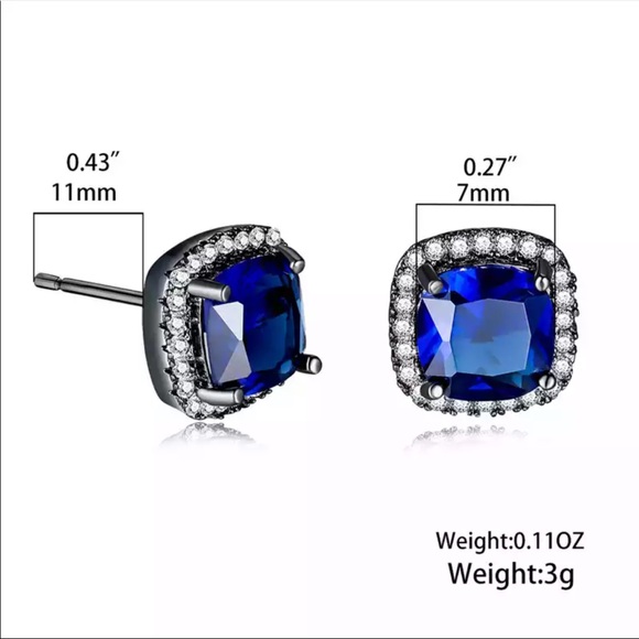 New Luxury Square Blue Zircon Crystal - Picture 3 of 6